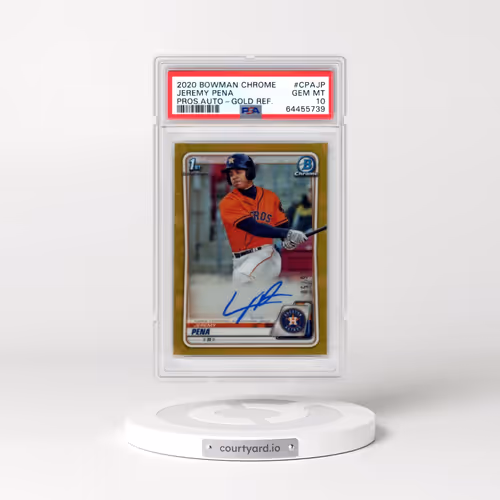 2020 Bowman Chrome Prospect Autographs #CPAJP Jeremy Pena - Gold Refractor (PSA 10 GEM MINT)