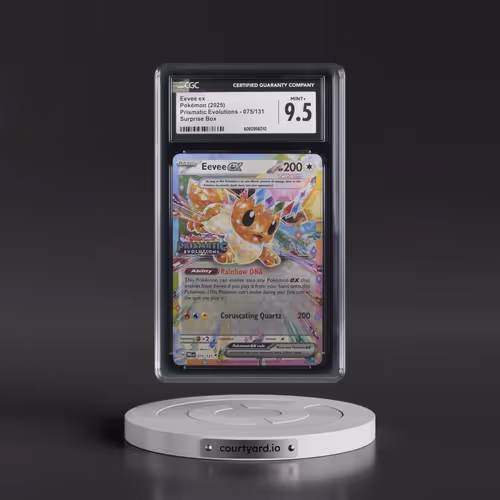 2025 Pokémon Pre EN-Prismatic Evolutions #075 Eevee EX - Holo Surprise Box Exclusive (CGC 9.5 MINT+)