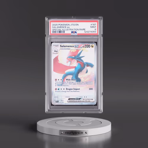 2025 Pokémon Jtg EN-Journey Together #187 Salamence EX - Holo Special Illustration Rare (PSA 9 MINT)