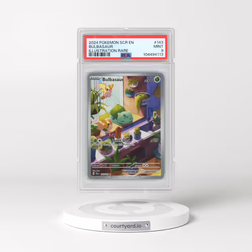 2024 Pokémon Scr EN-Stellar Crown #143 Bulbasaur - Illustration Rare (PSA 9 MINT)