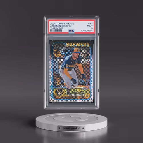 2024 Topps Chrome #161 Jackson Chourio - X-Fractor (PSA 9 MINT)