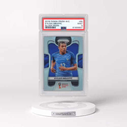 2018 Panini Prizm World Cup #80 Kylian Mbappe - Silver Prizm (PSA 9 MINT)