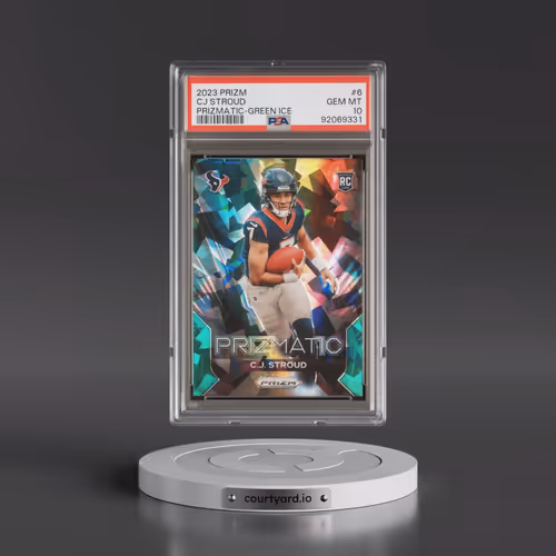 2023 Panini Prizm Prizmatic #6 CJ Stroud - Green Ice (PSA 10 GEM MINT)