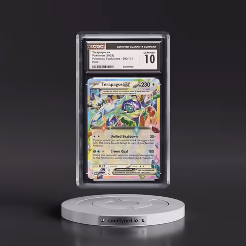 2025 Pokémon Pre EN-Prismatic Evolutions #092 Terapagos EX - Holo (CGC 10 GEM MINT)