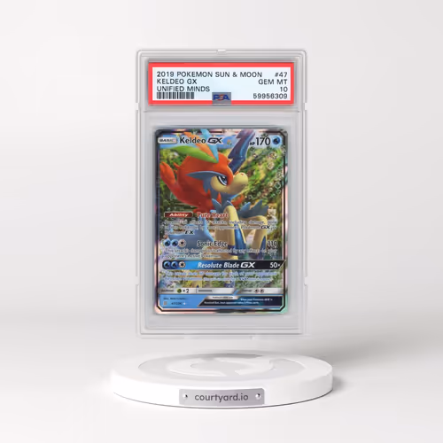 2019 Pokémon Sun & Moon Unified Minds #47 Keldeo GX - Holo (PSA 10 GEM MINT)