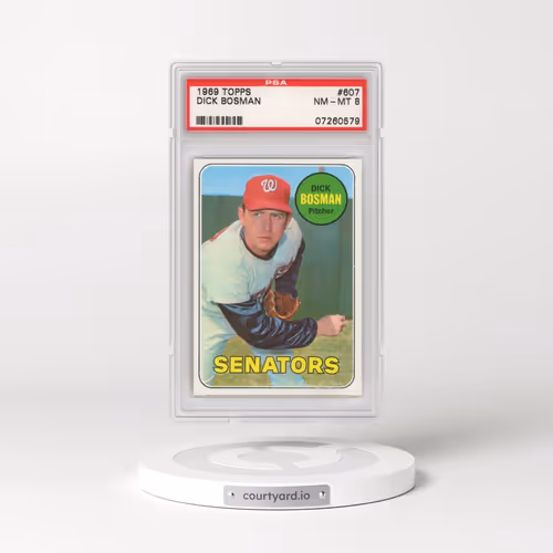 1969 Topps #607 Dick Bosman (PSA 8 NM-MT)