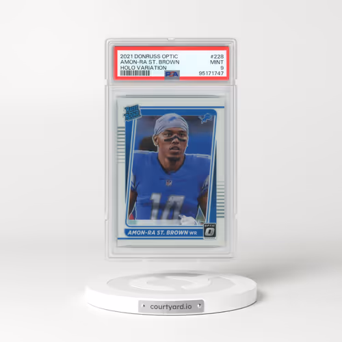 2021 Panini Donruss Optic #228 Amon-RA St. Brown - Holo Variation (PSA 9 MINT)