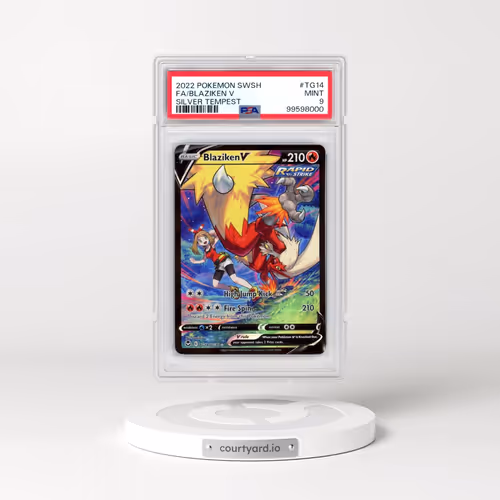 2022 Pokémon Sword & Shield Silver Tempest #TG14 Blaziken V - Holo Full Art (PSA 9 MINT)