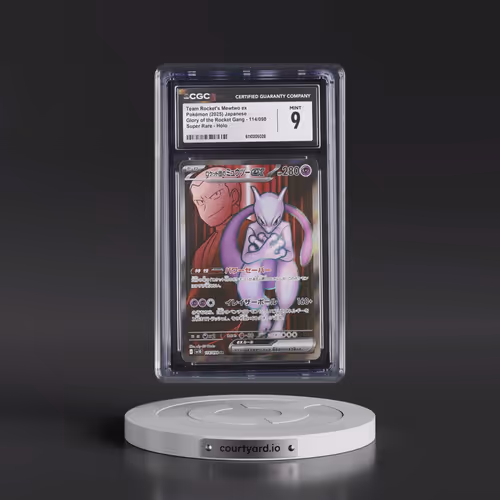 2025 Pokémon SV10-Glory of Team Rocket #114 Team Rocket's Mewtwo EX - Holo Super Rare (CGC 9 MINT)