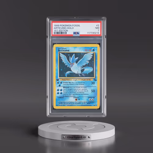 1999 Pokémon Fossil #2 Articuno - 1st Edition Holo (PSA 7 NM)