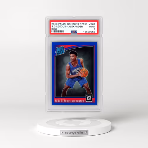 2018 Panini Donruss Optic #162 Shai Gilgeous-Alexander - Blue (PSA 9 MINT)
