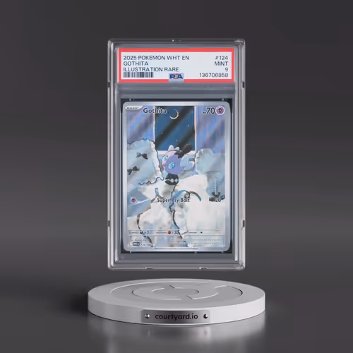 2025 Pokémon Wht EN-White Flare #124 Gothita - Illustration Rare (PSA 9 MINT)