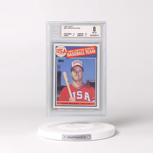 1985 Topps #401 Mark McGwire - 1984 USA Baseball Team (BGS 8 NM-MT)