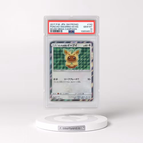 2017 Pokémon SM Promo #142 Poncho-Wearing Eevee - Eevee Mega Campaign (PSA 10 GEM MINT)