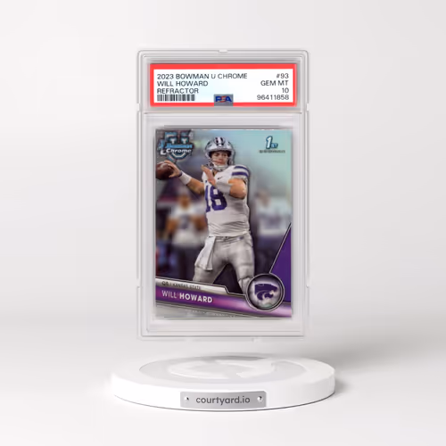 2023 Bowman University Chrome #93 Will Howard - Refractor (PSA 10 GEM MINT)