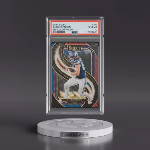 2024 Panini Select #194 TJ Hockenson - Tri-Color Prizm (PSA 10 GEM MINT)