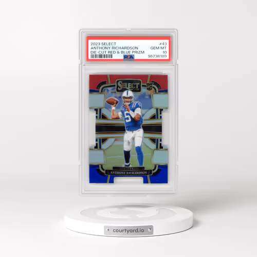 2023 Panini Select #43 Anthony Richardson - Die-Cut Red & Blue Prizm (PSA 10 GEM MINT)