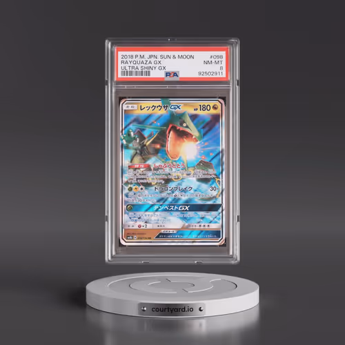 2018 Pokémon Sun & Moon Ultra Shiny GX #098 Rayquaza GX - Holo (PSA 8 NM-MT)