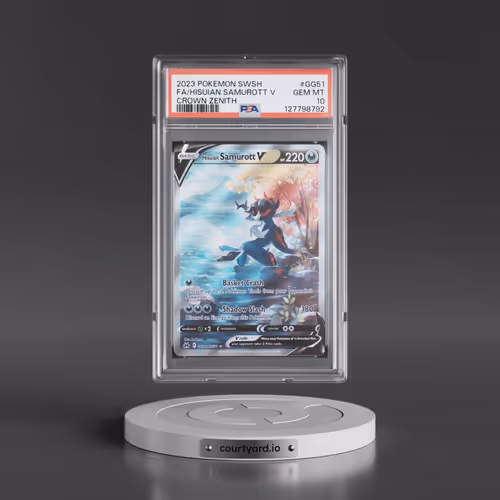 2023 Pokémon Sword and Shield Crown Zenith #GG51 Hisuian Samurott V - Holo Full Art (PSA 10 GEM MINT