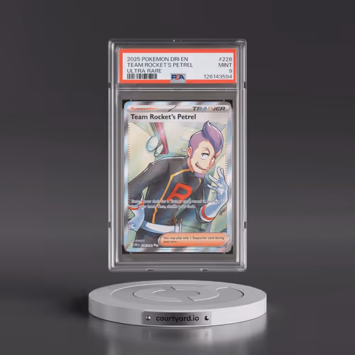 2025 Pokémon Dri EN-Destined Rivals #226 Team Rocket's Petrel - Ultra Rare (PSA 9 MINT)