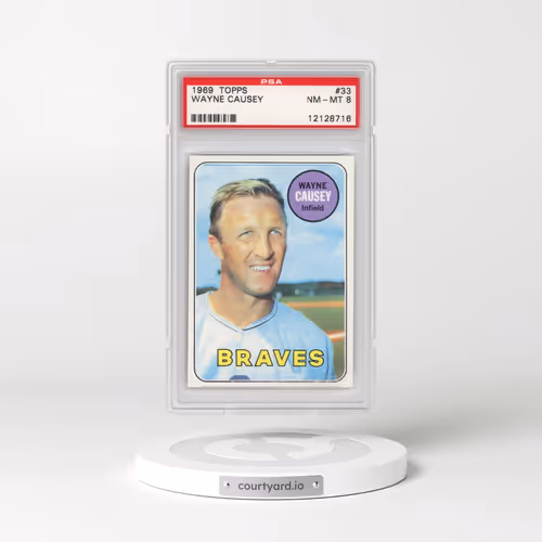 1969 Topps #33 Wayne Causey (PSA 8 NM-MT)