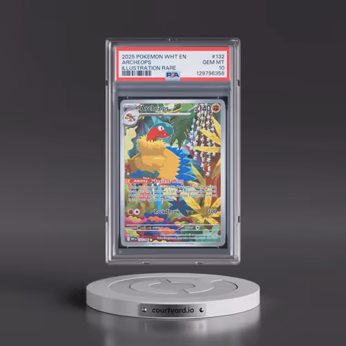 2025 Pokémon Wht EN-White Flare #132 Archeops - Illustration Rare (PSA 10 GEM MINT)