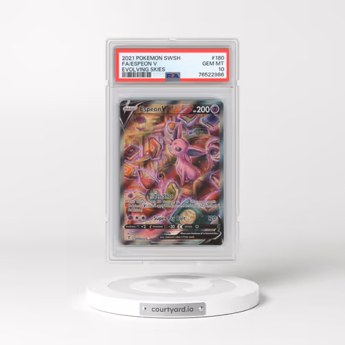 2021 Pokémon Sword & Shield Evolving Skies #180 Espeon V - Holo Full Art (PSA 10 GEM MINT)