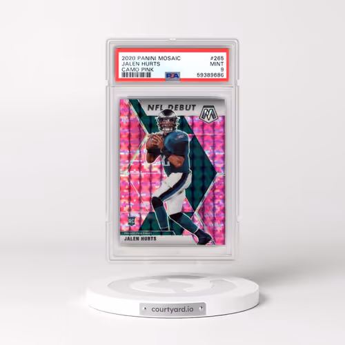 2020 Panini Mosaic #265 Jalen Hurts - Camo Pink (PSA 9 MINT)