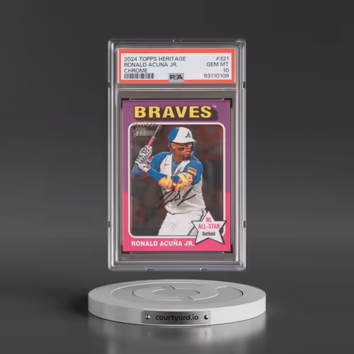2024 Topps Heritage #321 Ronald Acuna Jr. - Chrome (PSA 10 GEM MINT)