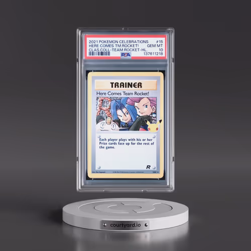 2021 Pokémon Celebrations Classic Collection #15 Here Comes Team Rocket! - Holo (PSA 10 GEM MINT)