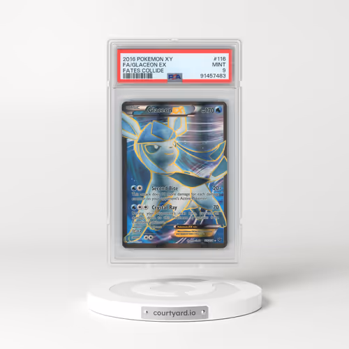 2016 Pokémon XY Fates Collide #116 Glaceon EX - Holo Full Art (PSA 9 MINT)