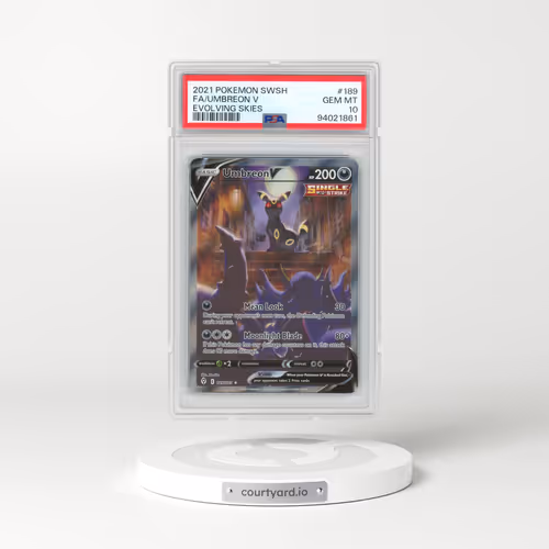 2021 Pokémon Sword & Shield Evolving Skies #189 Umbreon V - Holo Full Art (PSA 10 GEM MINT)