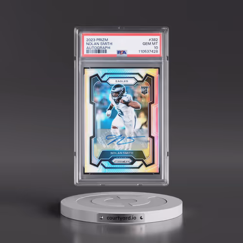 2023 Panini Prizm #382 Nolan Smith - Autograph (PSA 10 GEM MINT)