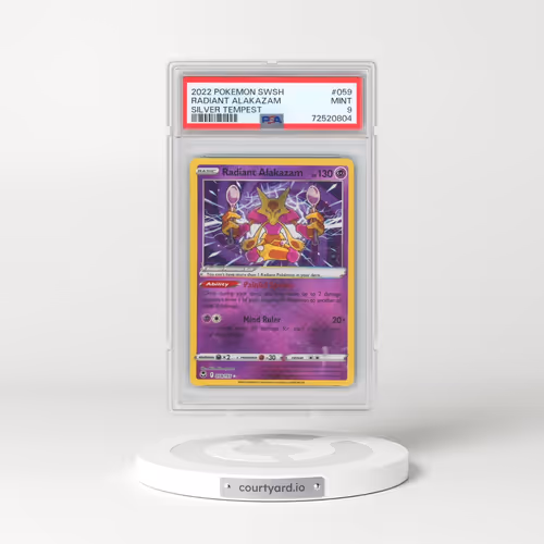 2022 Pokémon Sword & Shield Silver Tempest #059 Radiant Alakazam - Holo (PSA 9 MINT)