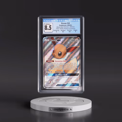 2016 Black Star Promos - Sun & Moon #SM242 Eevee GX - TAG TEAM Powers Collection (Holo) (CGC 8.5 NM-