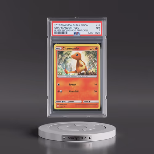 2017 Pokémon Sun & Moon Burning Shadows #18 Charmander - Holo Charizard GX Premium Collection (PSA 7