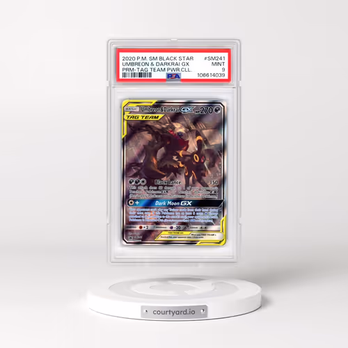 2020 Pokémon SM Black Star Promo #SM241 Umbreon & Darkrai GX - Holo Tag Team Powers Collection (PSA