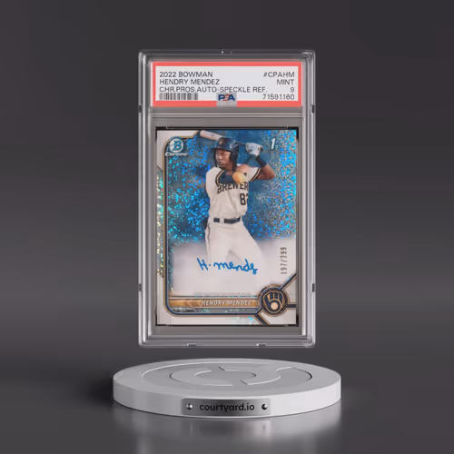 2022 Bowman Chrome Prospect Autographs #CPAHM Hendry Mendez - Speckle Refractor (PSA 9 MINT)