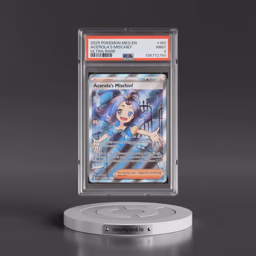 2025 Pokémon Meg EN-Mega Evolution #165 Acerola's Mischief - Ultra Rare (PSA 9 MINT)