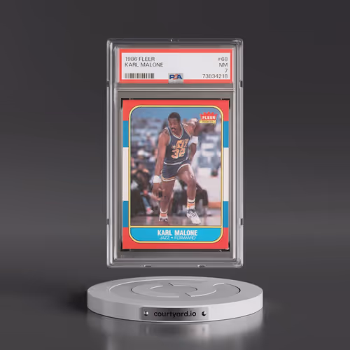1986 Fleer #68 Karl Malone (PSA 7 NM)