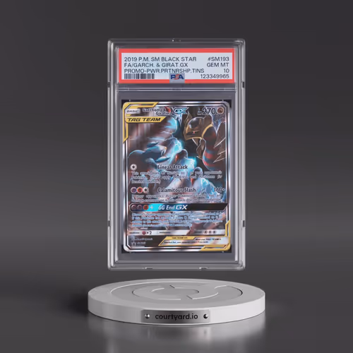 2019 Pokémon SM Black Star Promo #SM193 Garchomp & Giratina GX - Holo Full Art Power Partnership Tin