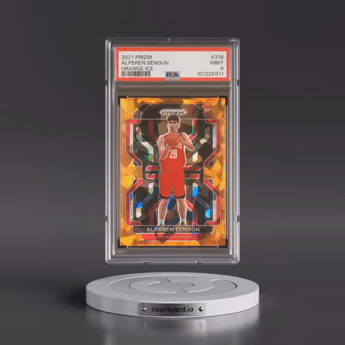 2021 Panini Prizm #318 Alperen Sengun - Orange Ice (PSA 9 MINT)
