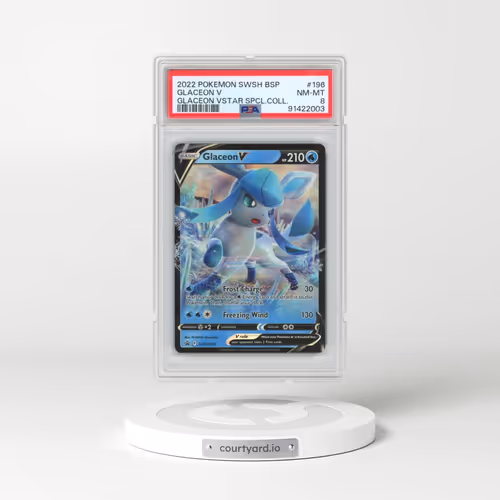 2022 Pokémon Swsh Black Star Promo #196 Glaceon V - Holo Glaceon Vstar Special Collection (PSA 8 NM-