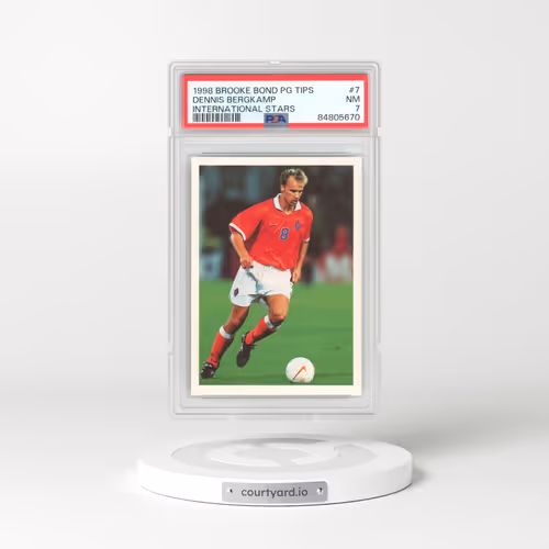 1998 Brooke Bond PG Tips InternationAL Stars #7 Dennis Bergkamp (PSA 7 NM)