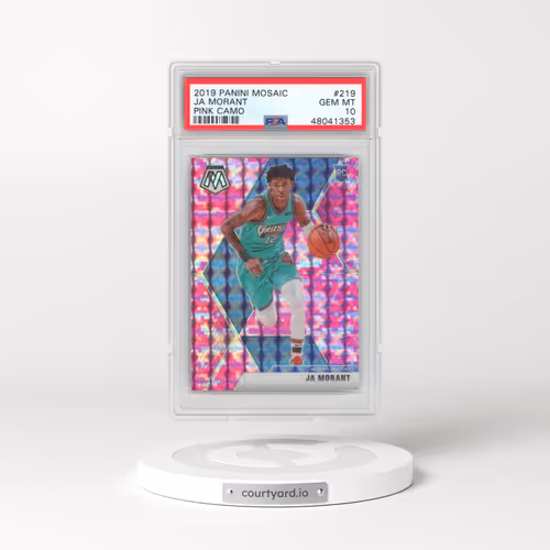 2019 Panini Mosaic #219 Ja Morant - Pink Camo (PSA 10 GEM MINT)