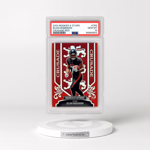 2023 Panini Rookies & Stars Crusade #CR2 Bijan Robinson - Red (PSA 10 GEM MINT)
