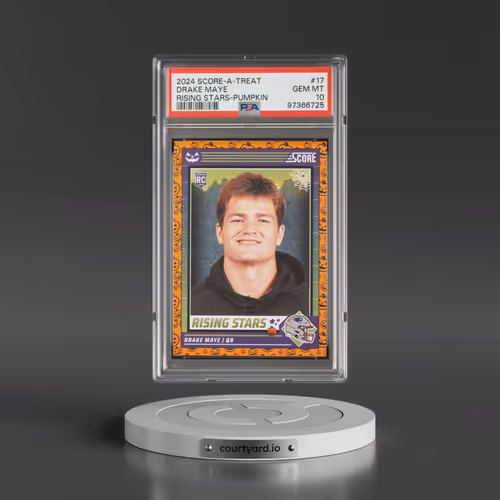 2024 Panini Score-A-Treat Rising Stars #17 Drake Maye - Pumpkin (PSA 10 GEM MINT)