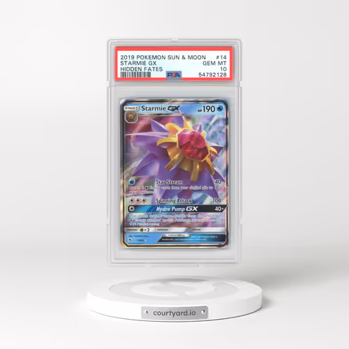2019 Hidden Fates #14 Starmie GX - Full Art Holo (PSA 10 GEM MINT)