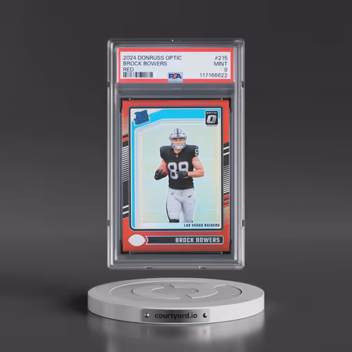 2024 Panini Donruss Optic #215 Brock Bowers - Red (PSA 9 MINT)