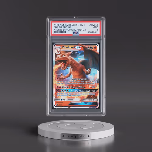 2019 Pokémon SM Black Star Promo #SM195 Charizard GX - Holo Detective Pikachu Charizard-GX (PSA 9 MI